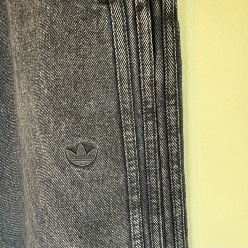 ADIDAS Charcoal Wide Leg Women's Jeans - Picture 3 of 9